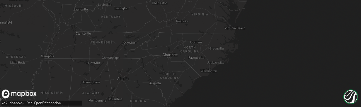 Hail map in North Carolina on May 7, 2022