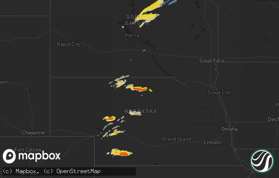 Hail map preview on 05-07-2022