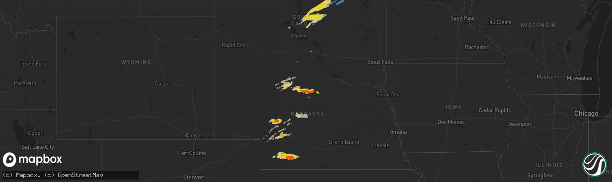 Hail map on May 7, 2022