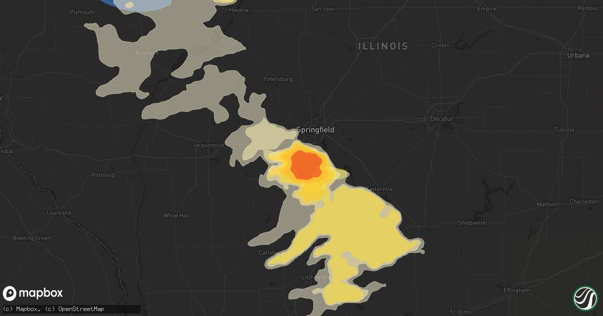 Hail map in Chatham, IL on May 7, 2023
