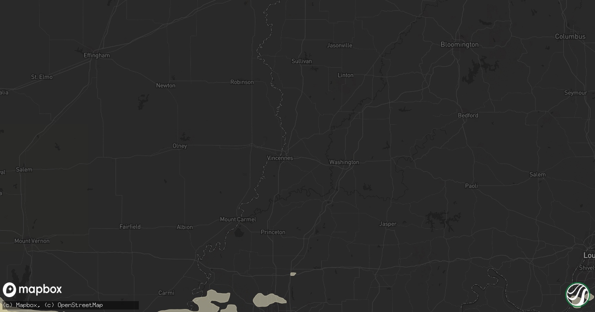 Hail map in Earlington, KY on May 7, 2023