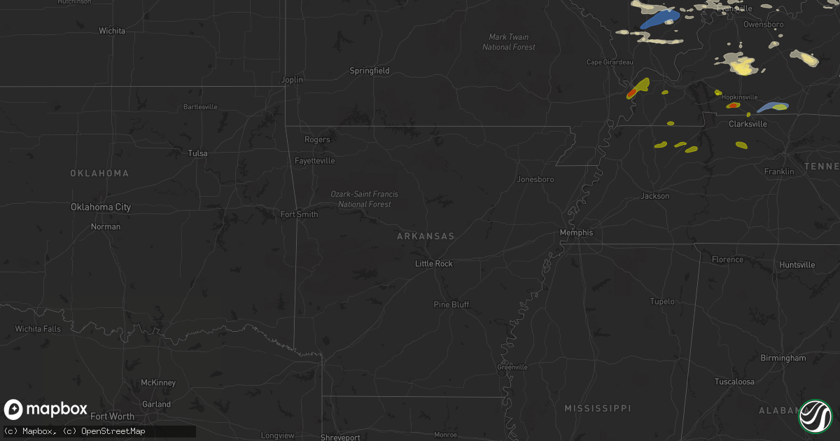 Hail map in Ohio on May 7, 2023