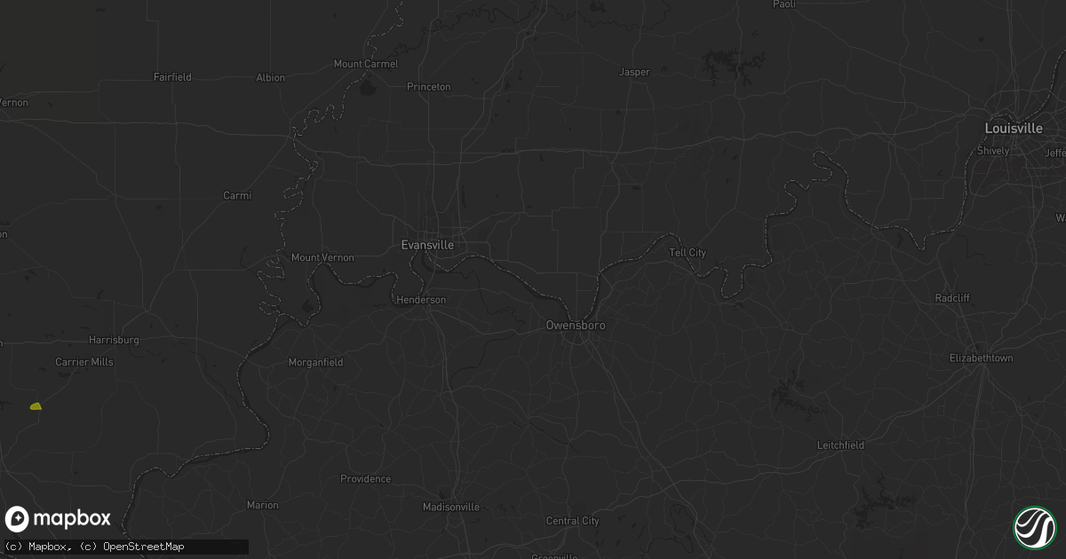 Hail map in Sesser, IL on May 7, 2023