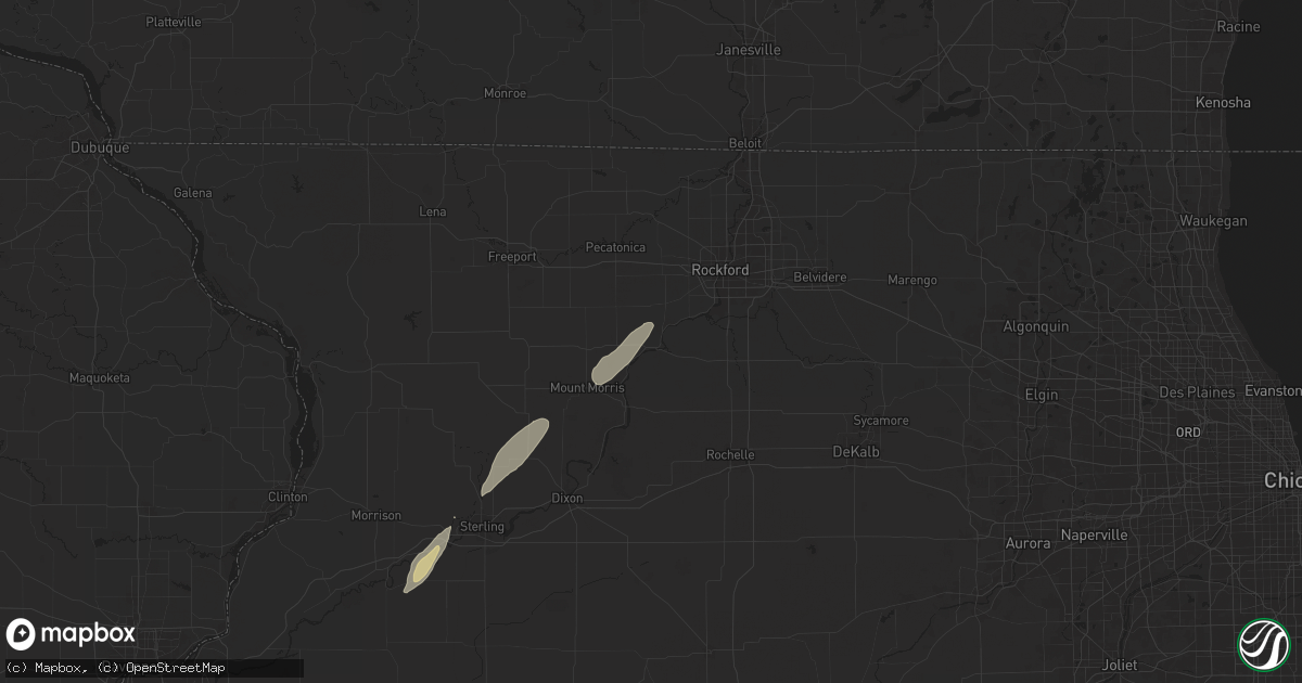 Hail map in Byron, IL on May 7, 2024