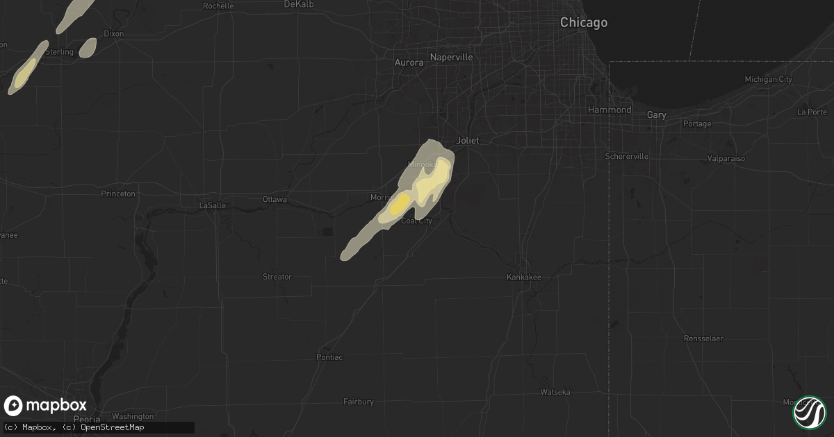 Hail map in Coal City, IL on May 7, 2024