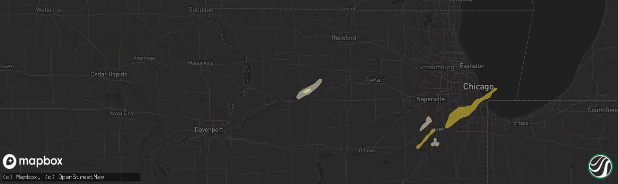 Hail map in Dixon, IL on May 7, 2024