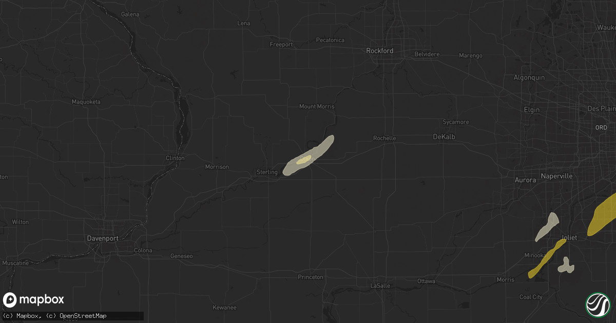 Hail map in Dixon, IL on May 7, 2024
