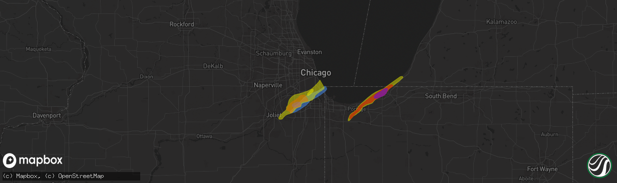 Hail map in Evergreen Park, IL on May 7, 2024