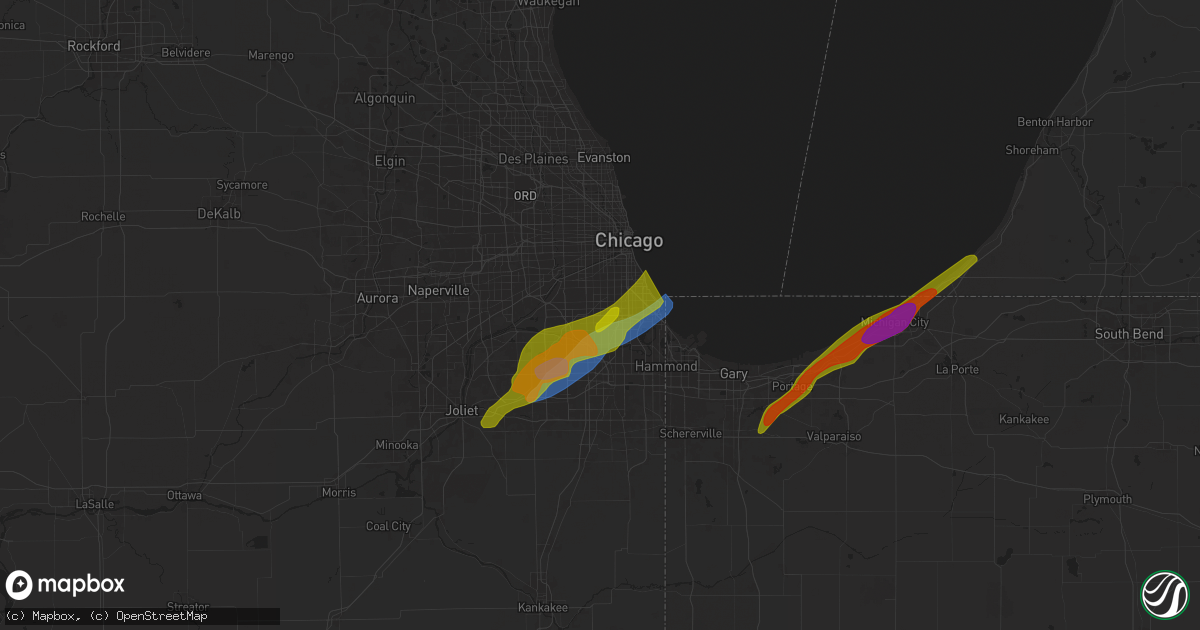 Hail map in Evergreen Park, IL on May 7, 2024