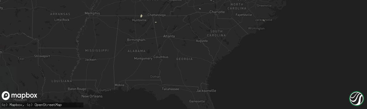 Hail map in Georgia on May 7, 2024