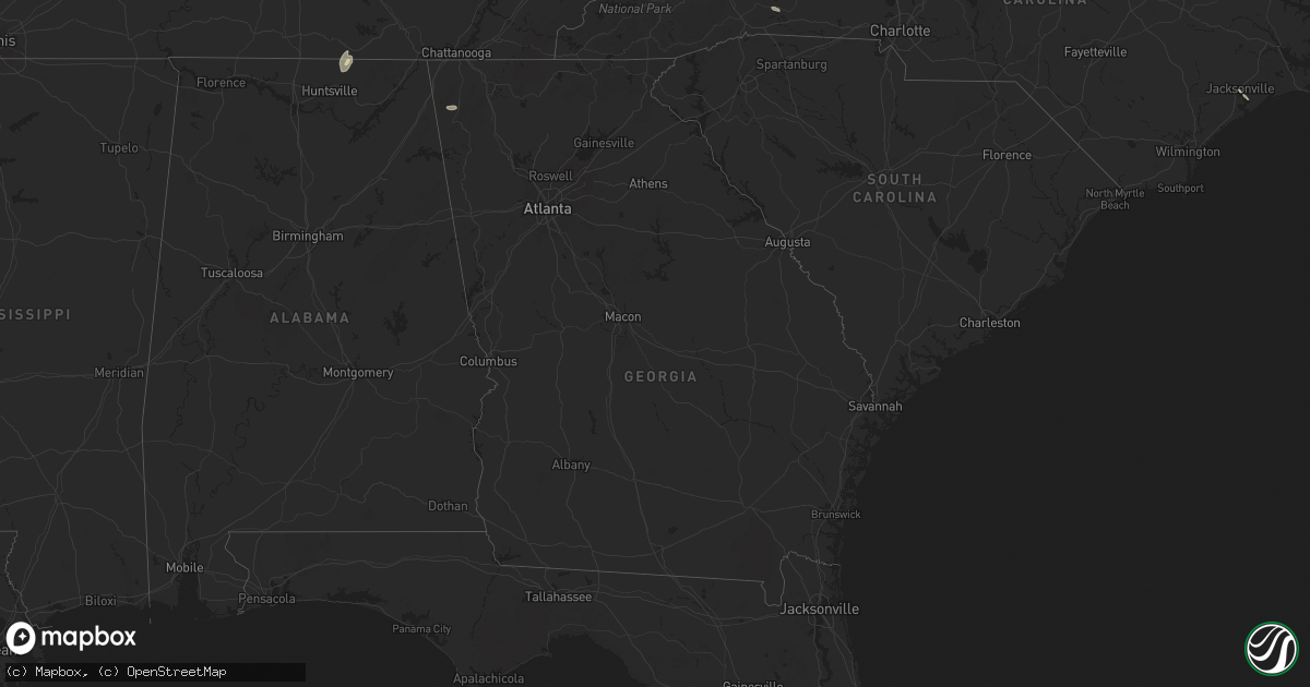 Hail map in Georgia on May 7, 2024
