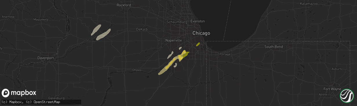 Hail map in Lockport, IL on May 7, 2024