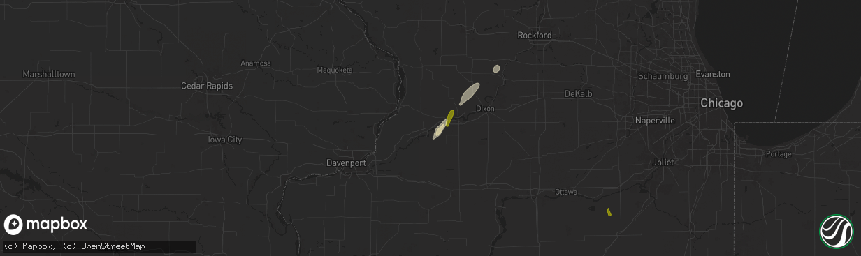 Hail map in Lyndon, IL on May 7, 2024