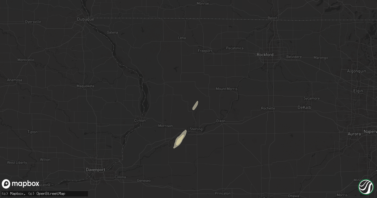 Hail map in Milledgeville, IL on May 7, 2024