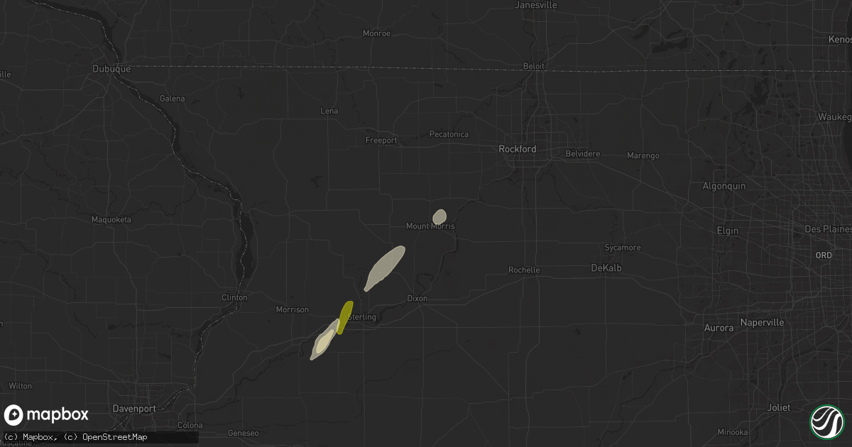 Hail map in Mount Morris, IL on May 7, 2024