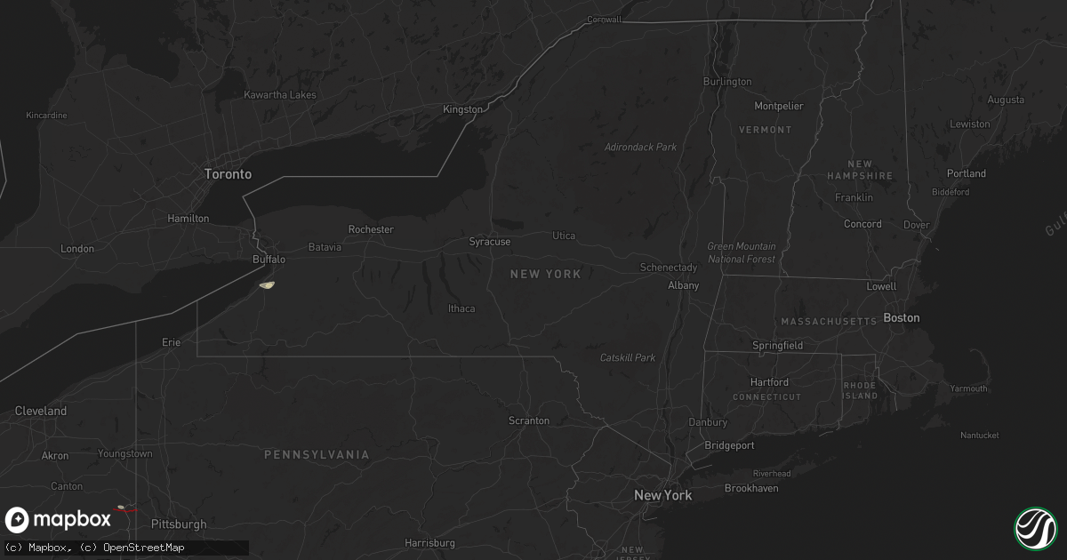 Hail map in New York on May 7, 2024