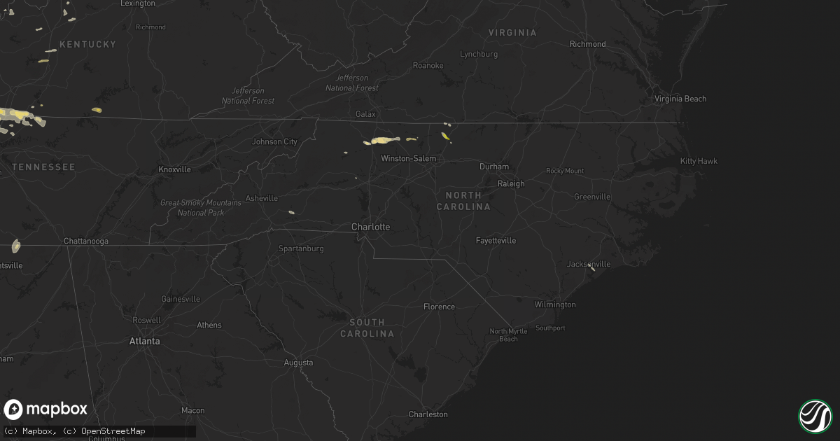 Hail map in North Carolina on May 7, 2024