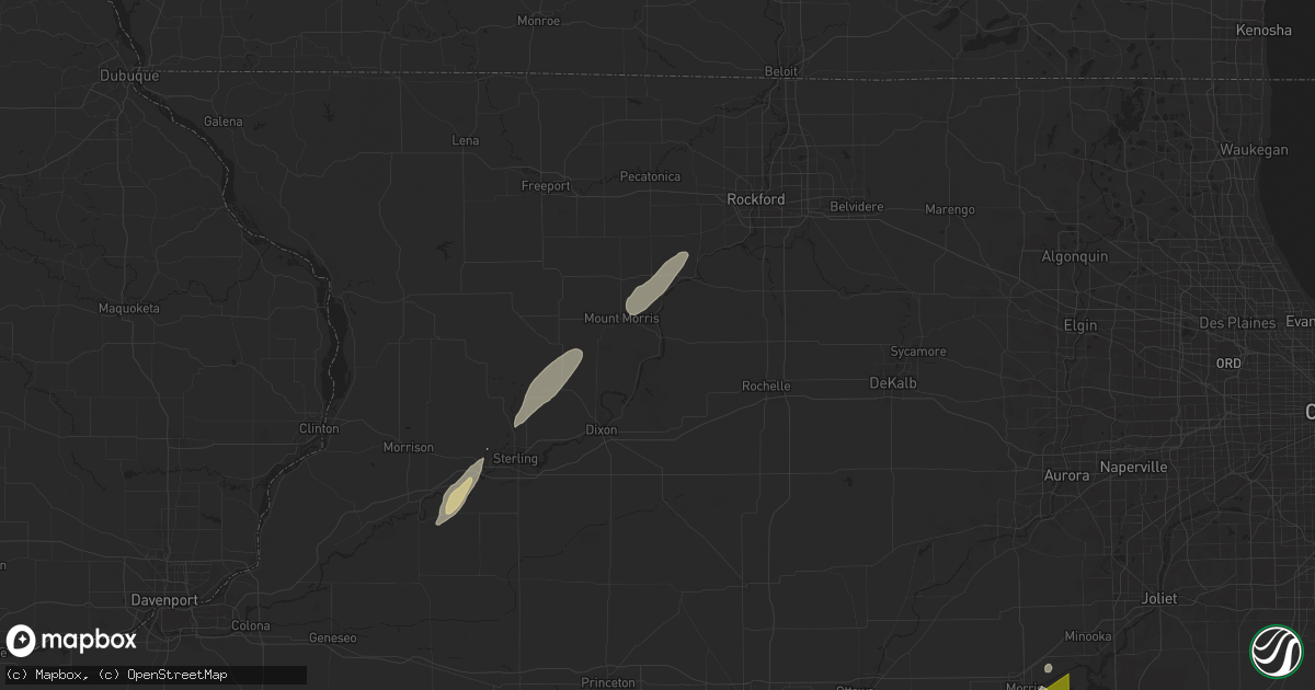Hail map in Oregon, IL on May 7, 2024
