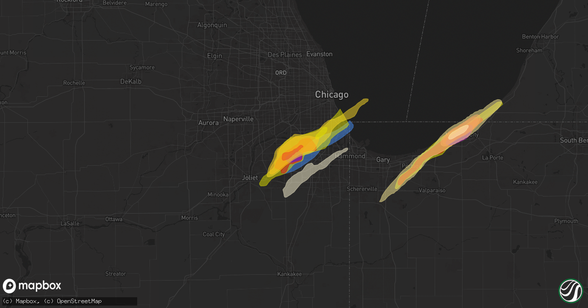 Hail map in Orland Park, IL on May 7, 2024