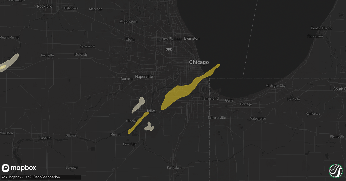Hail map in Palos Park, IL on May 7, 2024