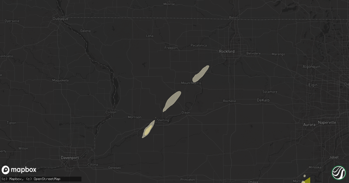 Hail map in Polo, IL on May 7, 2024