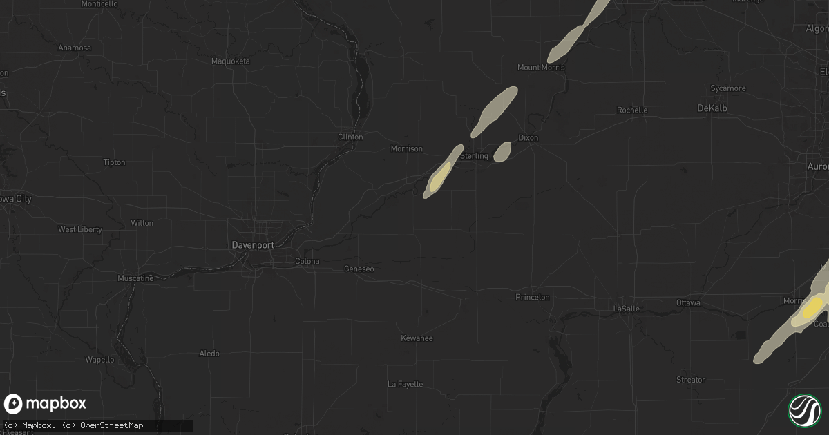 Hail map in Prophetstown, IL on May 7, 2024