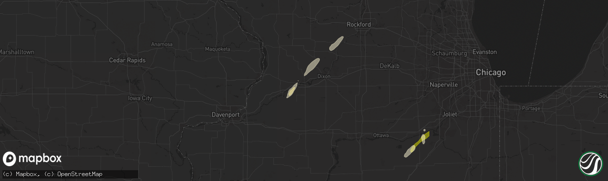 Hail map in Rock Falls, IL on May 7, 2024