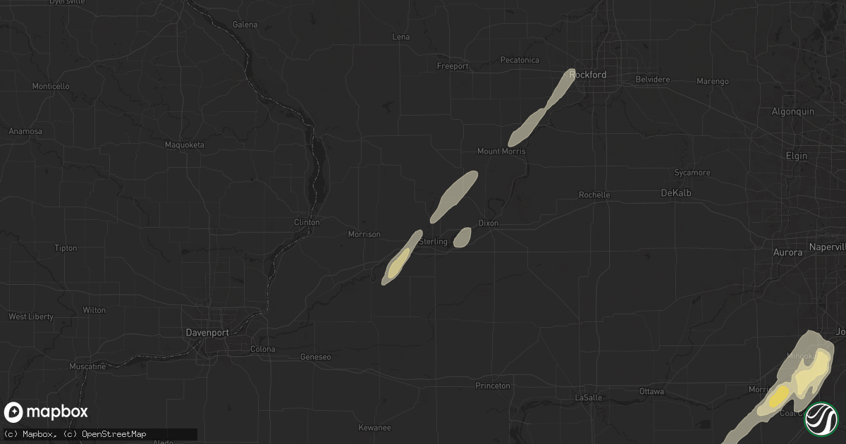 Hail map in Sterling, IL on May 7, 2024