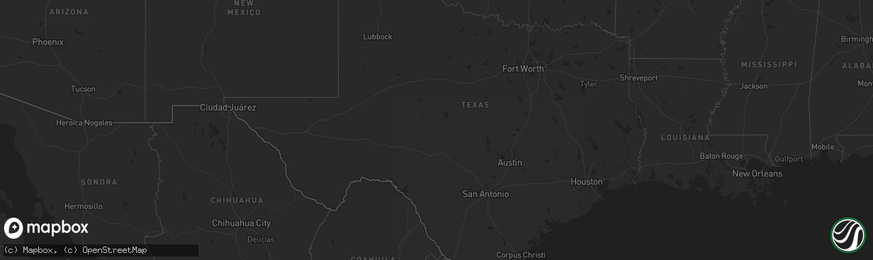 Hail map in Texas on May 7, 2024