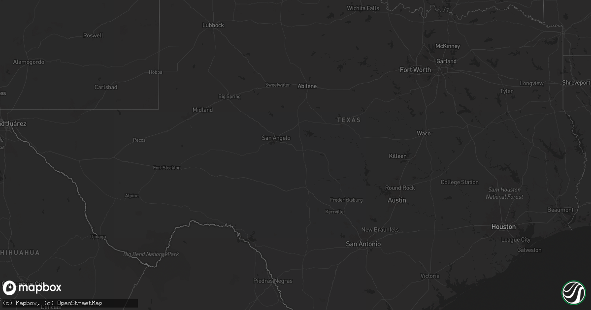 Hail map in Texas on May 7, 2024