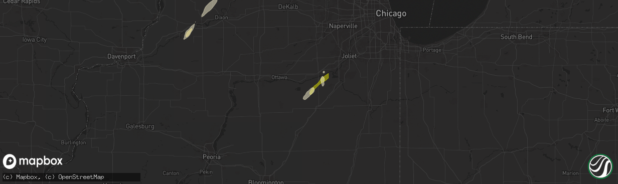 Hail map in Verona, IL on May 7, 2024