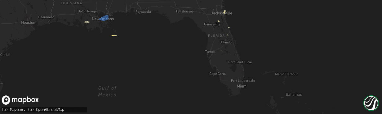 Hail map in Florida on May 7, 2025