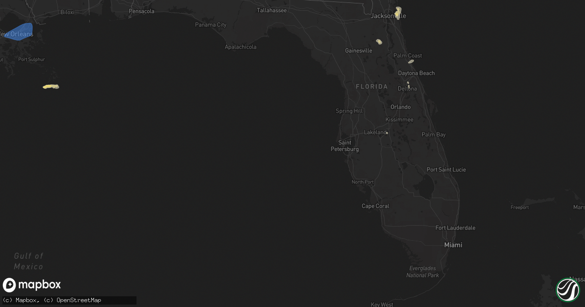 Hail map in Florida on May 7, 2025
