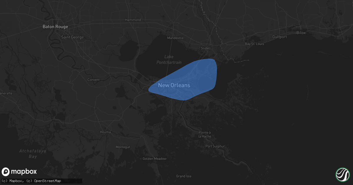Hail map in Gretna, LA on May 7, 2025