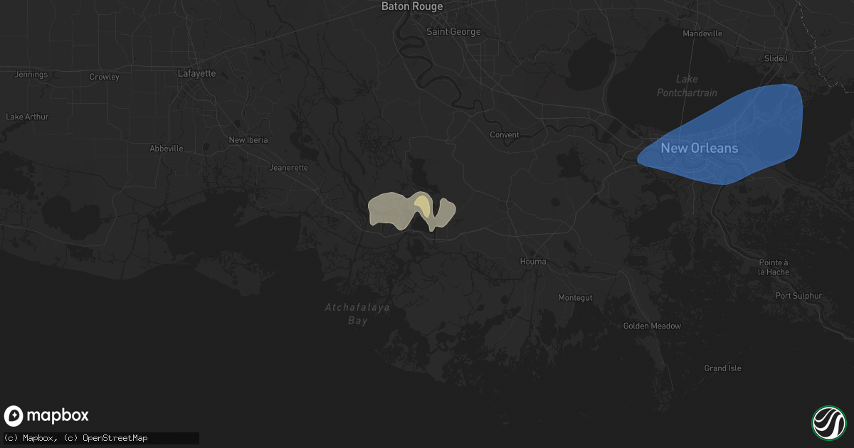 Hail map in Morgan City, LA on May 7, 2025