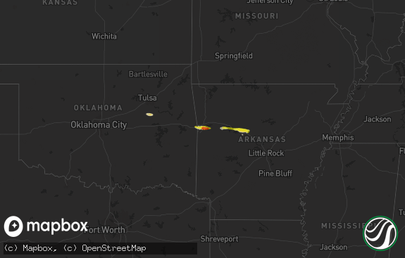 Hail map preview on 05-07-2025