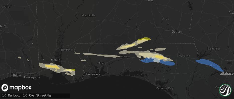 Hail map in Baker, FL on May 7, 2026