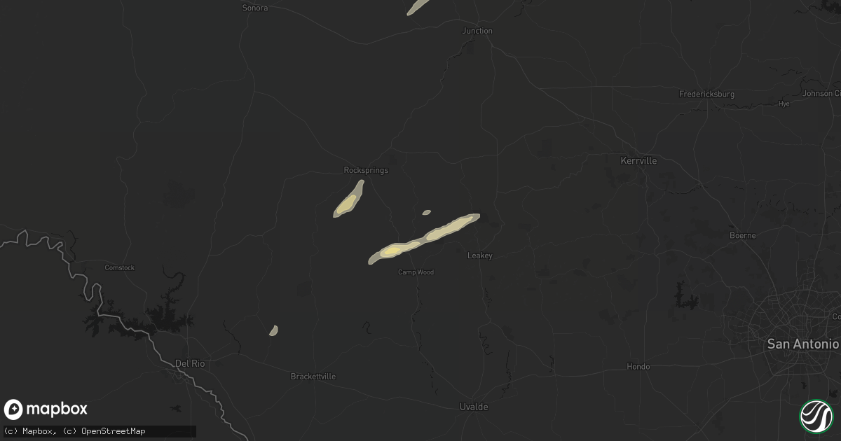 Hail map in Barksdale, TX on May 7, 2026