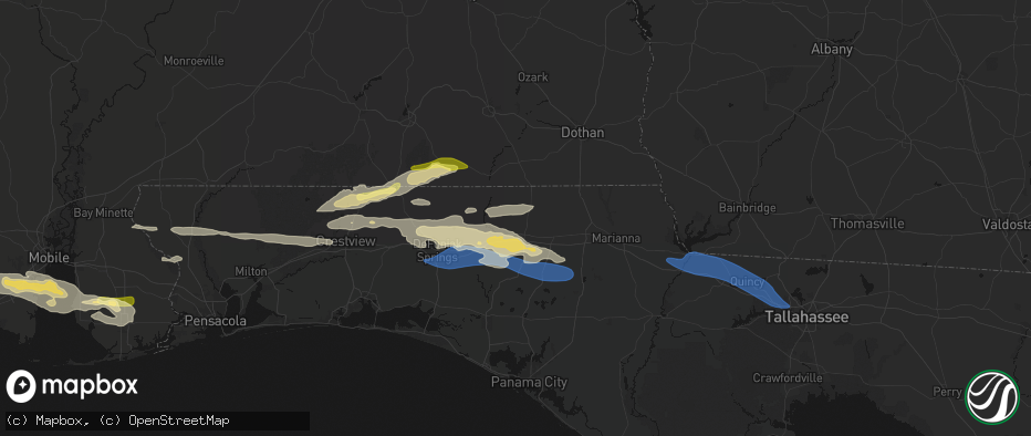Hail map in Bonifay, FL on May 7, 2026