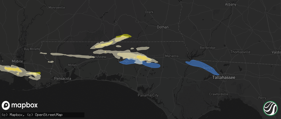 Hail map in Caryville, FL on May 7, 2026