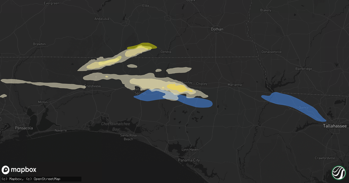 Hail map in Caryville, FL on May 7, 2026