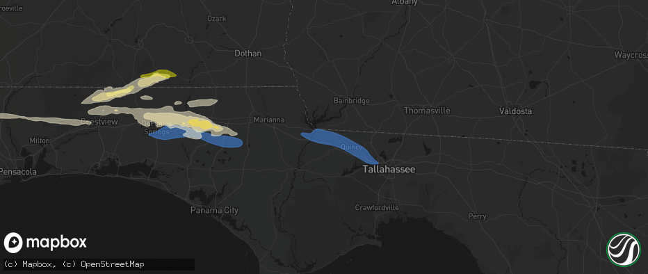 Hail map in Chattahoochee, FL on May 7, 2026