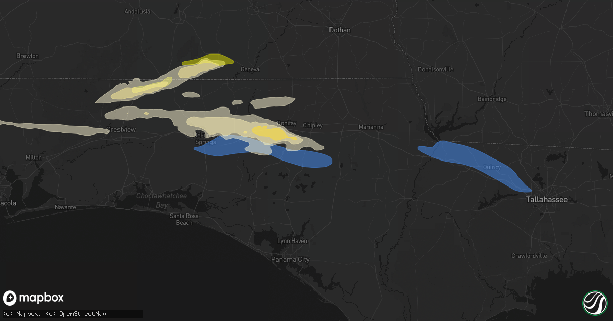 Hail map in Chipley, FL on May 7, 2026
