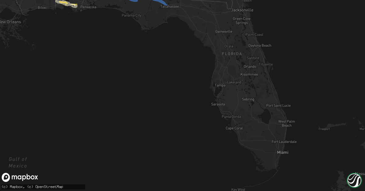Hail map in Florida on May 7, 2026