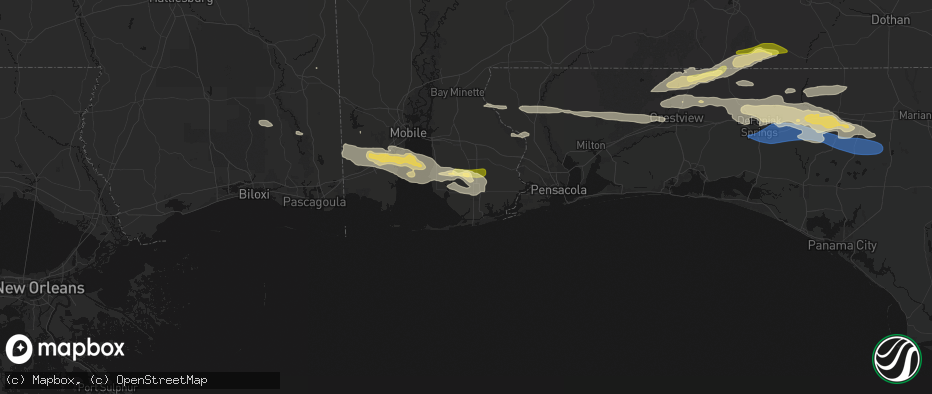 Hail map in Foley, AL on May 7, 2026