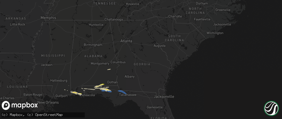 Hail map in Georgia on May 7, 2026