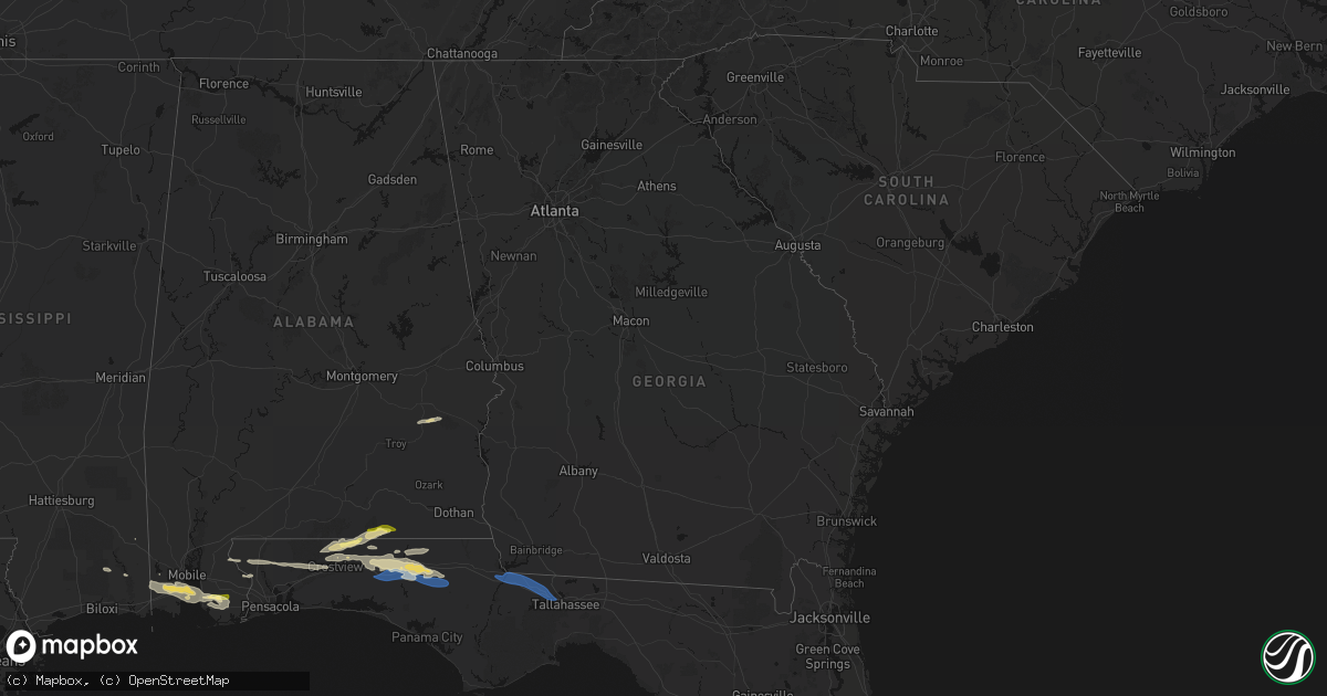 Hail map in Georgia on May 7, 2026