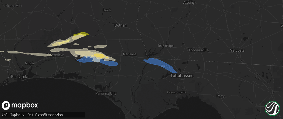 Hail map in Grand Ridge, FL on May 7, 2026