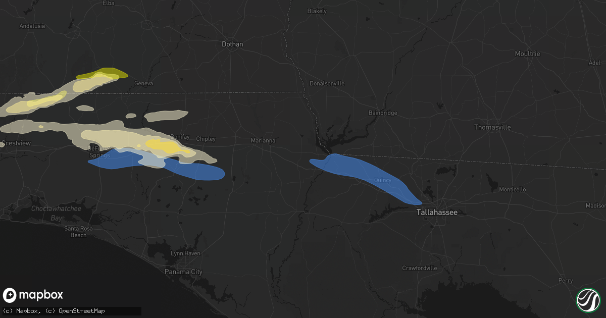 Hail map in Grand Ridge, FL on May 7, 2026