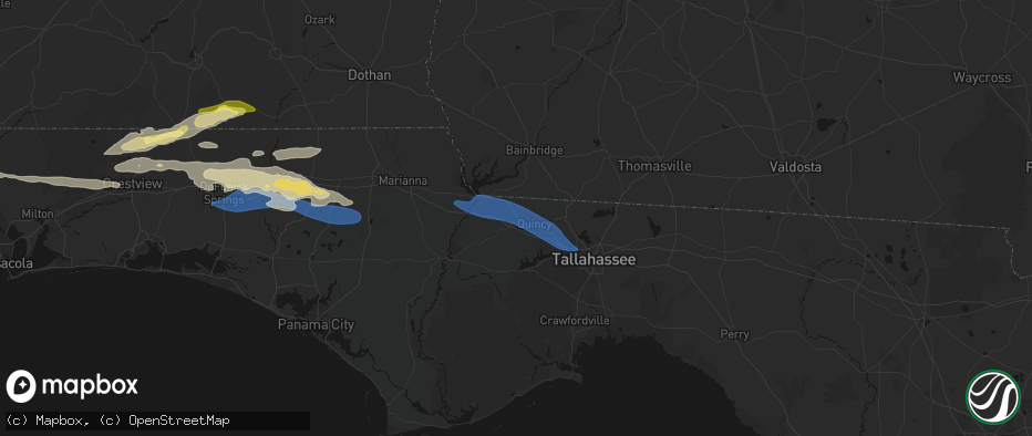 Hail map in Gretna, FL on May 7, 2026